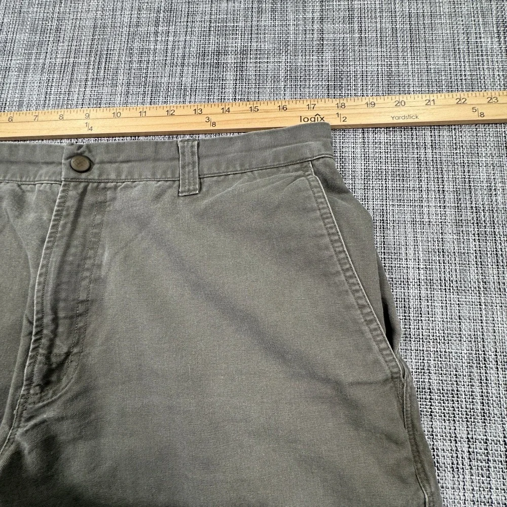 Columbia Men's 36 Gray Cotton Canvas Cargo Shorts Outdoor Hiking Utility